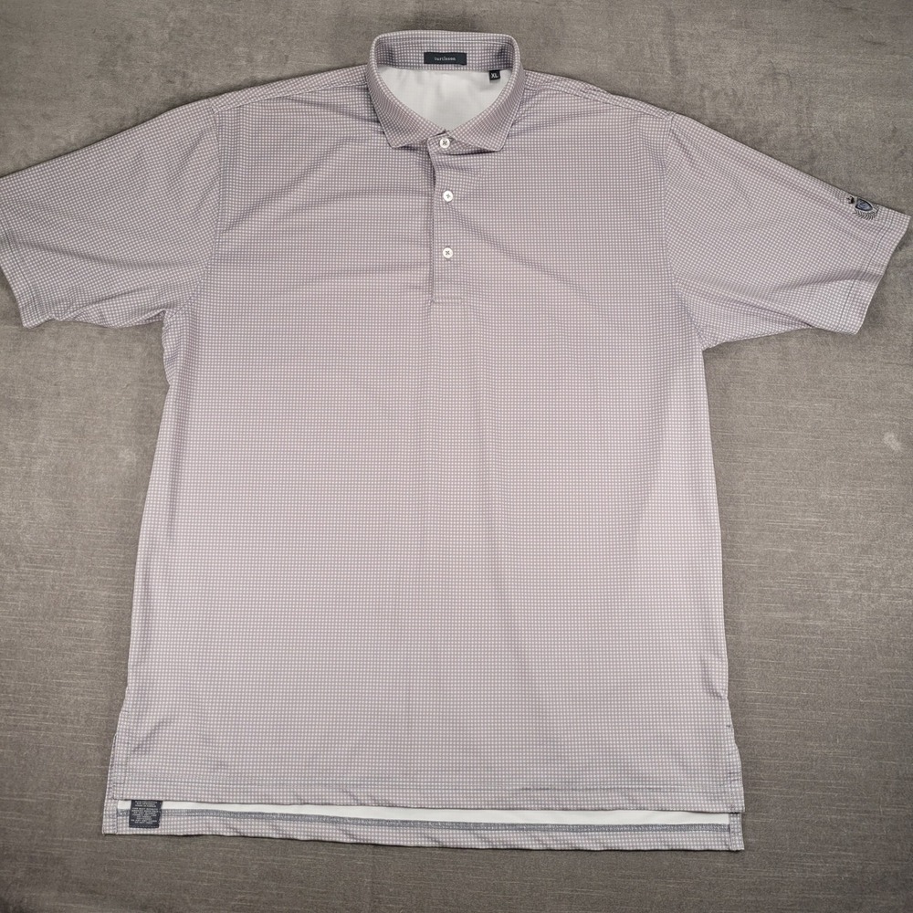 Turtleson Houndstooth Polo Shirt Short Sleeve Golf Geometric Mens XL Logo‎
